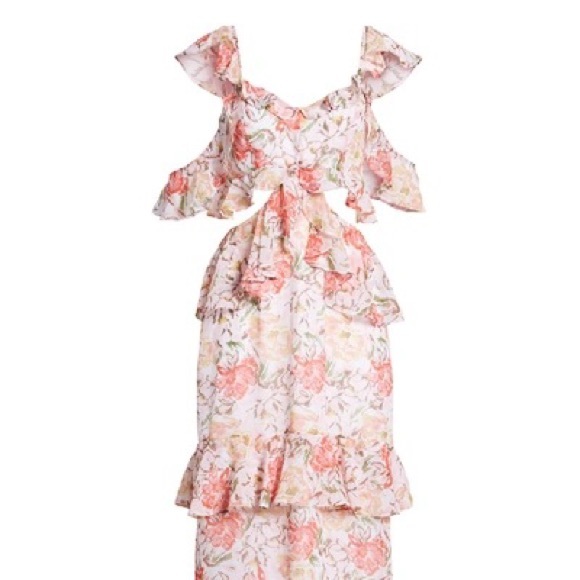 Wayf Ivory Floral Dress - Picture 3 of 4